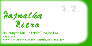hajnalka mitro business card
